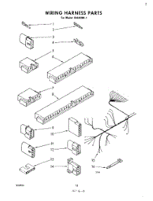 07 - Wiring Harness parts for Whirlpool Dishwasher SHU99041 from AppliancePartsPros.com