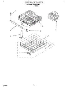 06 - Dishrack parts for Whirlpool Dishwasher DU800CWDB1 from AppliancePartsPros.com