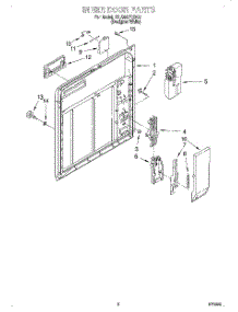 02 - Inner Door parts for Whirlpool Dishwasher 7DU900PCDQ1 from AppliancePartsPros.com