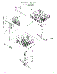 05 - Dishrack parts for Whirlpool Dishwasher 7DU900PCDQ1 from AppliancePartsPros.com