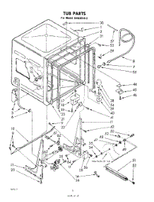 02 - Tub , Literature And Optional parts for Whirlpool Dishwasher SHU30140 from AppliancePartsPros.com