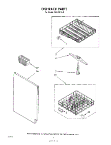 04 - Dishrack parts for Whirlpool Dishwasher SHU30140 from AppliancePartsPros.com