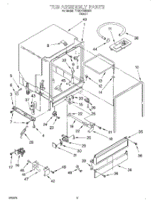 03 - Tub Assembly parts for Whirlpool Dishwasher 7TUD4000EB0 from AppliancePartsPros.com