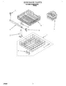 06 - Dishrack parts for Whirlpool Dishwasher DU800CWDQ0 from AppliancePartsPros.com