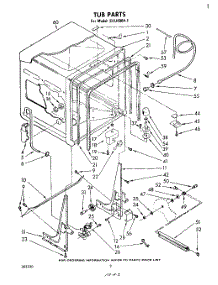 02 - Tub , Literature And Optional parts for Whirlpool Dishwasher SHU40041 from AppliancePartsPros.com