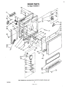 03 - Door parts for Whirlpool Dishwasher SHU40041 from AppliancePartsPros.com