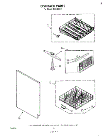 04 - Dishrack parts for Whirlpool Dishwasher SHU40041 from AppliancePartsPros.com
