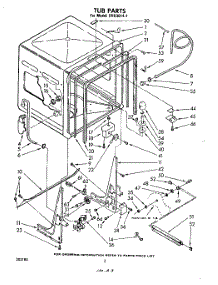 02 - Tub, Literature And Optional parts for Whirlpool Dishwasher SHU30141 from AppliancePartsPros.com