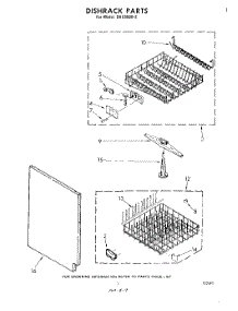 05 - Dishrack parts for Whirlpool Dishwasher SHU90002 from AppliancePartsPros.com