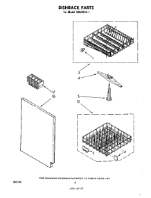 04 - Dishrack parts for Whirlpool Dishwasher SHU30141 from AppliancePartsPros.com