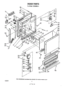 03 - Door parts for Whirlpool Dishwasher SHU90041 from AppliancePartsPros.com
