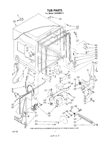 02 - Tub , Literature And Optional parts for Whirlpool Dishwasher SHU90050 from AppliancePartsPros.com