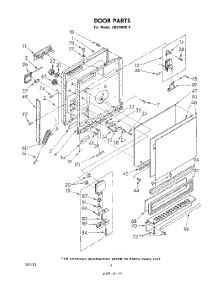03 - Door parts for Whirlpool Dishwasher SHU90050 from AppliancePartsPros.com