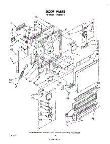 03 - Door parts for Whirlpool Dishwasher SHU99053 from AppliancePartsPros.com