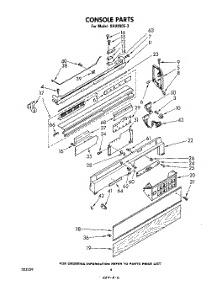 04 - Console parts for Whirlpool Dishwasher SHU99053 from AppliancePartsPros.com
