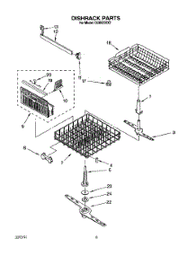 06 - Dishrack, Lit / Optional parts for Whirlpool Dishwasher DU8500XX2 from AppliancePartsPros.com
