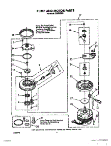 05 - Pump And Motor parts for Whirlpool Dishwasher DU8500XX1 from AppliancePartsPros.com