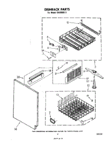 06 - Dishrack parts for Whirlpool Dishwasher SHU99053 from AppliancePartsPros.com