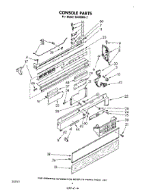 04 - Console parts for Whirlpool Dishwasher SHU99052 from AppliancePartsPros.com