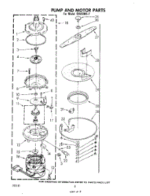05 - Pump And Motor parts for Whirlpool Dishwasher SHU99052 from AppliancePartsPros.com