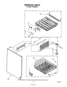 06 - Dishrack parts for Whirlpool Dishwasher SHU99052 from AppliancePartsPros.com