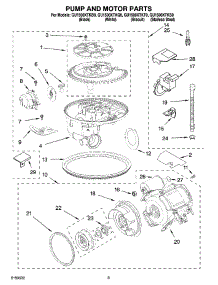 08 - Pump And Motor Parts parts for Whirlpool Dishwasher GU1500XTKQ0 from AppliancePartsPros.com