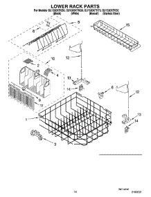 11 - Lower Rack Parts parts for Whirlpool Dishwasher GU1500XTKQ0 from AppliancePartsPros.com
