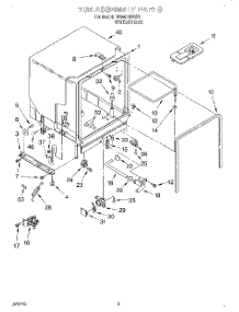 03 - Tub Assembly parts for Whirlpool Dishwasher DP840DWGX1 from AppliancePartsPros.com