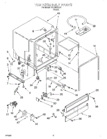 03 - Tub Assembly parts for Whirlpool Dishwasher TUD4000EB1 from AppliancePartsPros.com