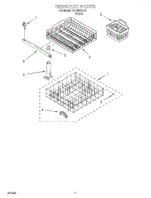 06 - Dishrack parts for Whirlpool Dishwasher TUD4000EB1 from AppliancePartsPros.com