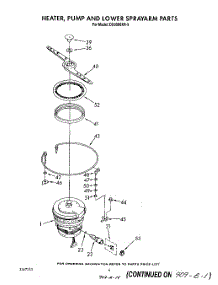 04 - Heater, Pump And Lower Spray Arm parts for Whirlpool Dishwasher DU9000XR9 from AppliancePartsPros.com