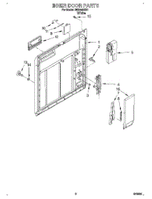 02 - Inner Door parts for Whirlpool Dishwasher DU9450XB1 from AppliancePartsPros.com