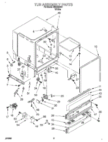 03 - Tub Assembly parts for Whirlpool Dishwasher DU9450XB1 from AppliancePartsPros.com