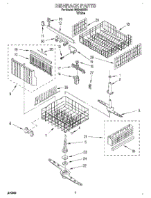 05 - Dishrack parts for Whirlpool Dishwasher DU9450XB1 from AppliancePartsPros.com