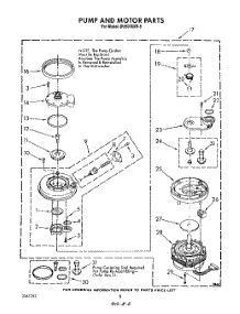 06 - Pump And Motor parts for Whirlpool Dishwasher DU9000XR9 from AppliancePartsPros.com