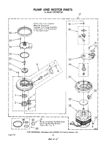 07 - Pump And Motor parts for Whirlpool Dishwasher DP8700XTN0 from AppliancePartsPros.com
