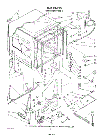 02 - Tub , Lit / Optional parts for Whirlpool Dishwasher DU7216XS0 from AppliancePartsPros.com