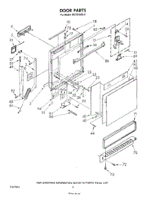 03 - Door parts for Whirlpool Dishwasher DU7216XS0 from AppliancePartsPros.com