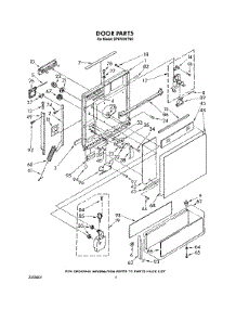 03 - Door parts for Whirlpool Dishwasher DP8700XTN3 from AppliancePartsPros.com