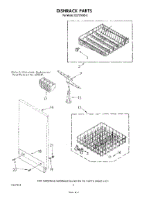 04 - Dishrack parts for Whirlpool Dishwasher DU7216XS0 from AppliancePartsPros.com