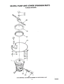 06 - Heater, Pump And Lower Sprayarm parts for Whirlpool Dishwasher DP8700XTN3 from AppliancePartsPros.com