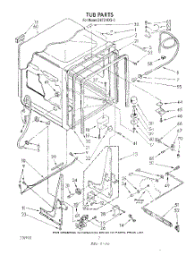 02 - Tub , Lit / Optional parts for Whirlpool Dishwasher DU7216XS3 from AppliancePartsPros.com