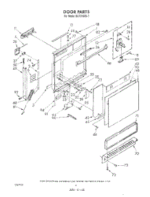 03 - Door parts for Whirlpool Dishwasher DU7216XS3 from AppliancePartsPros.com