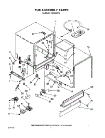 04 - Tub Assembly parts for Whirlpool Dishwasher TUD2000W3 from AppliancePartsPros.com