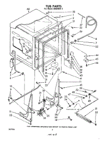 02 - Tub , Literature And Optional parts for Whirlpool Dishwasher SHU80042 from AppliancePartsPros.com