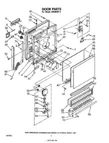 03 - Door parts for Whirlpool Dishwasher SHU80042 from AppliancePartsPros.com