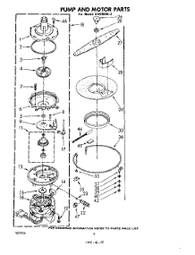04 - Pump And Motor parts for Whirlpool Dishwasher SHU80042 from AppliancePartsPros.com