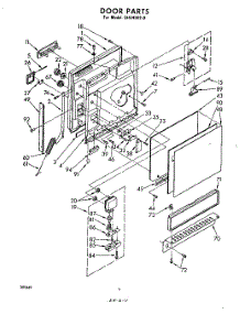 03 - Door parts for Whirlpool Dishwasher SHU45020 from AppliancePartsPros.com