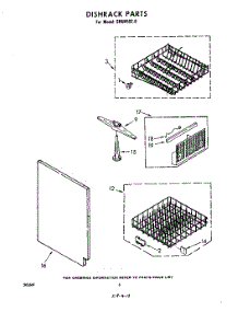 04 - Dishrack parts for Whirlpool Dishwasher SHU45020 from AppliancePartsPros.com