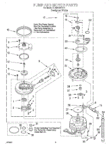 04 - Pump And Motor parts for Whirlpool Dishwasher DU935QWDQ1 from AppliancePartsPros.com